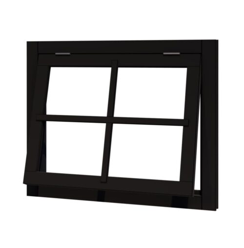 douglas uitzetraam enkel 812x642 +kozijn 946x776mm zwart gespoten