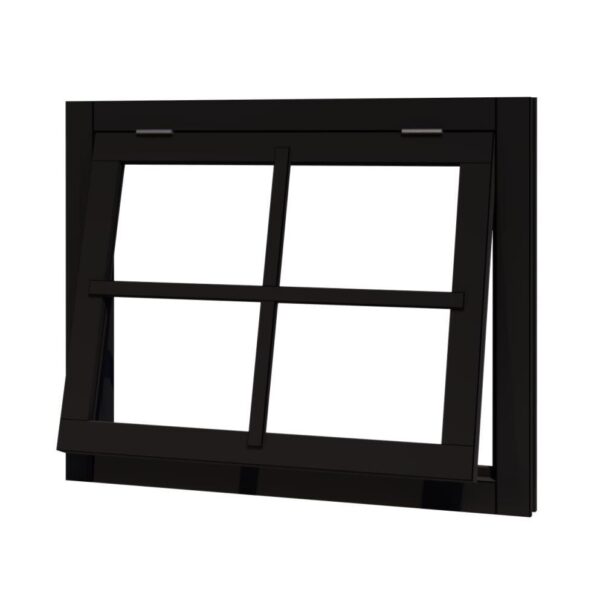 douglas uitzetraam enkel 812x642 +kozijn 946x776mm zwart gespoten