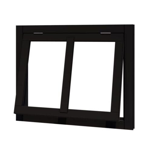 douglas uitzetraam enkel 812x642 +kozijn 946x776mm zwart gespoten