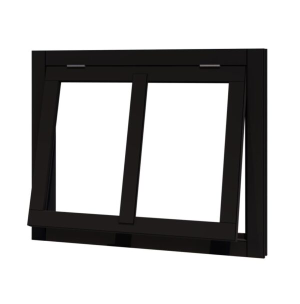 douglas uitzetraam enkel 812x642 +kozijn 946x776mm zwart gespoten