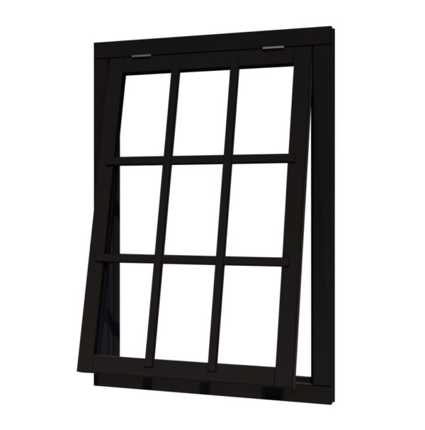 douglas uitzetraam enkel 768x1168 + kozijn 902x1302mm zwart gespoten