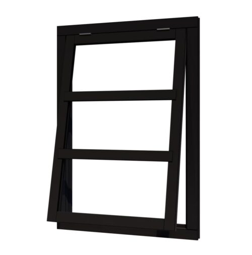 douglas uitzetraam enkel 768x1168 + kozijn 902x1302mm zwart gespoten