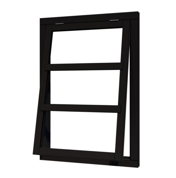 douglas uitzetraam enkel 768x1168 + kozijn 902x1302mm zwart gespoten