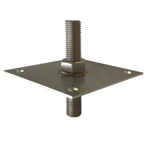 rvs stelanker m16 t.b.v. betonpoer 150/190x150/190mm