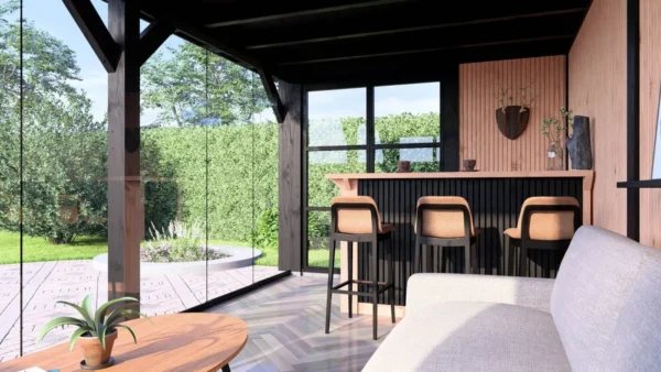 topla barmodule bxdxh 1950x850x1150mm deens rabat planken zwart gespoten