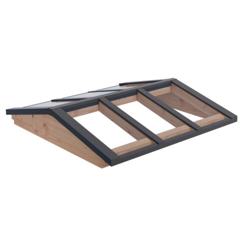 lichtstraat zadeldak 2402x1550mm bxd antraciet ral 7016 (frame douglas onbehandeld)