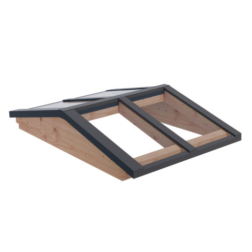 lichtstraat zadeldak 1582x1550mm bxd antraciet ral 7016 (frame douglas onbehandeld)