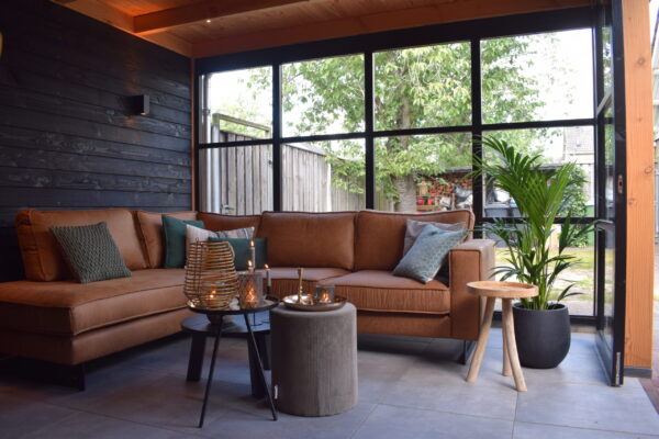 douglas steellook glaswand r 2980x2300 + stelkozijnset zwart gespoten (incl.gelaagd enkelglas) (kopie)