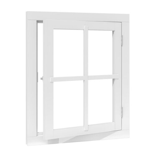 douglas vleugelraam rd enkel 642x812 +kozijn 776x946mm wit gegrond