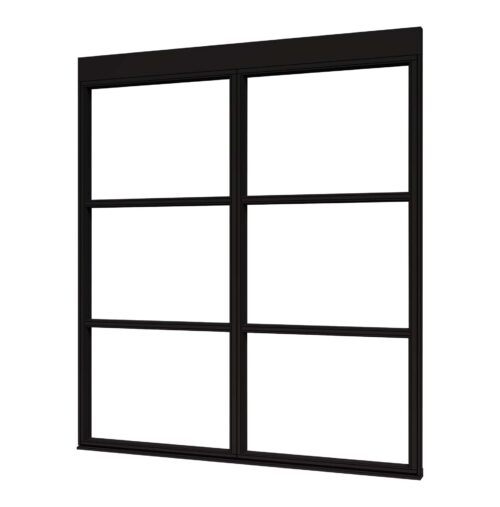 douglas steellook glaswand a 845x2300 + stelkozijnset zwart gespoten (incl. gelaagd enkelglas) (kopie)