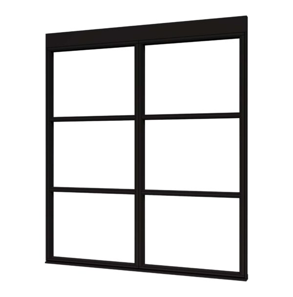 douglas steellook glaswand a 845x2300 + stelkozijnset zwart gespoten (incl. gelaagd enkelglas) (kopie)