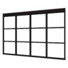 douglas steellook glaswand r 2980x2300 + stelkozijnset zwart gespoten (incl.gelaagd enkelglas) (kopie)