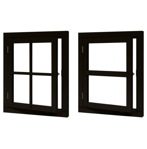 douglas vleugelraam ld enkel 642x812 +kozijn 776x946mm zwart gespoten