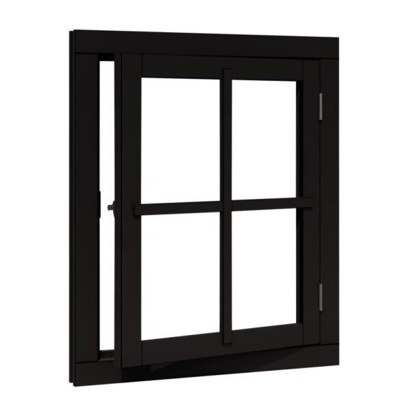 douglas vleugelraam ld enkel 642x812 +kozijn 776x946mm zwart gespoten (kopie)