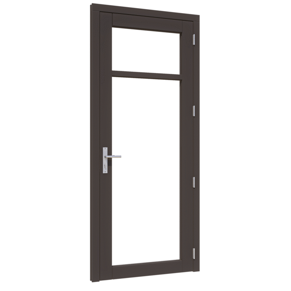 steellook deur enkel (01) (ld) 880x2274mm+kozijn 1012x2345mm zwart gespoten (gelaagd dubbelglas) (kopie)