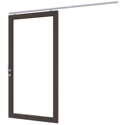 steellook schuifdeur enkel (00) (rechts)1x1200x2274mm zwart gespoten (gelaagd dubbelglas)