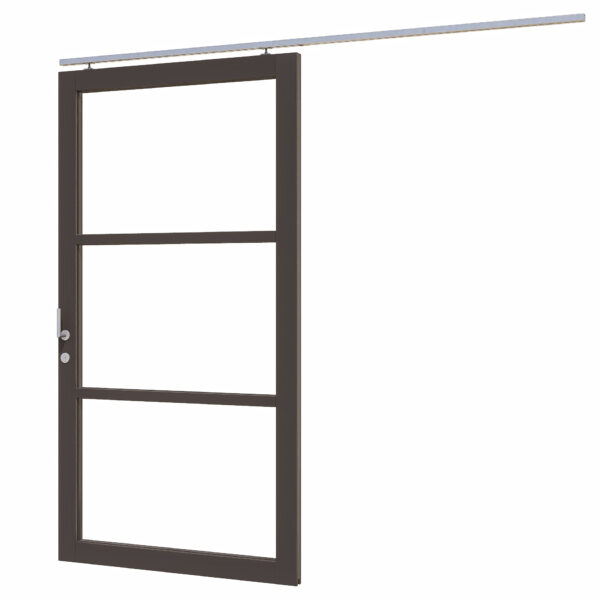 steellook schuifdeur enkel (02) (links)1x1200x2274mm zwart gespoten (gelaagd dubbelglas) (kopie)