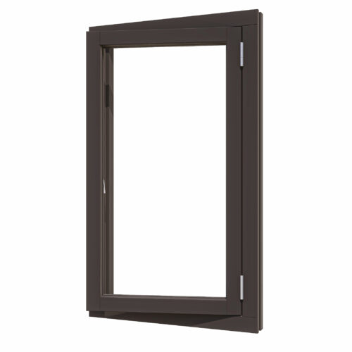 steellook vleugelraam enkel (00) (ld) 648x1175mm + kozijn 780x1307 zw gespoten (dubbelglas) (kopie)