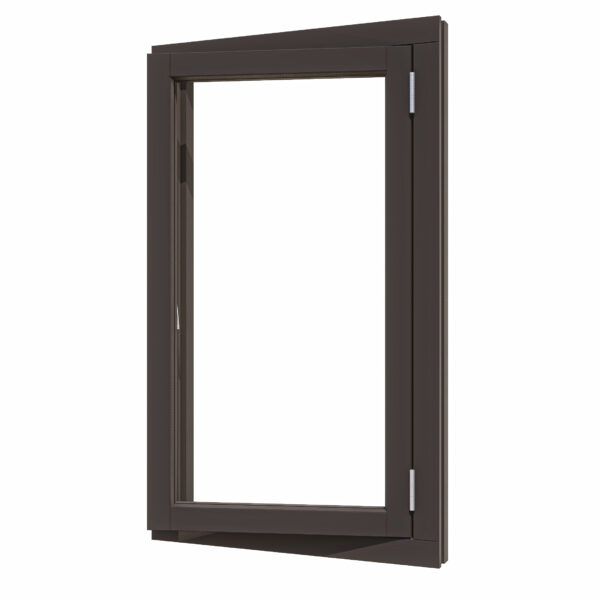 steellook vleugelraam enkel (00) (ld) 648x1175mm + kozijn 780x1307 zw gespoten (dubbelglas) (kopie)