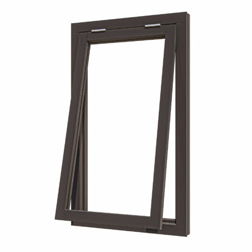 douglas steellook uitzetraam enkel (00) 648x1175mm+ kozijn 780x1307mm zw gespoten (dubbelglas)