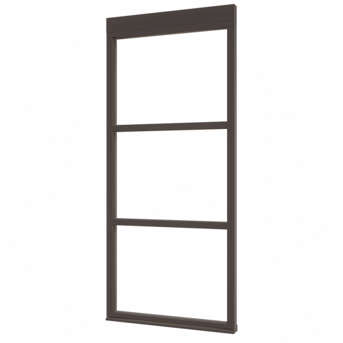 douglas steellook glaswand c 01 (1004x2300) + stelkozijnset zw gespoten (gelaagd dubbelglas) (kopie)