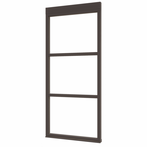 douglas steellook glaswand c 01 (1004x2300) + stelkozijnset zw gespoten (gelaagd dubbelglas) (kopie)