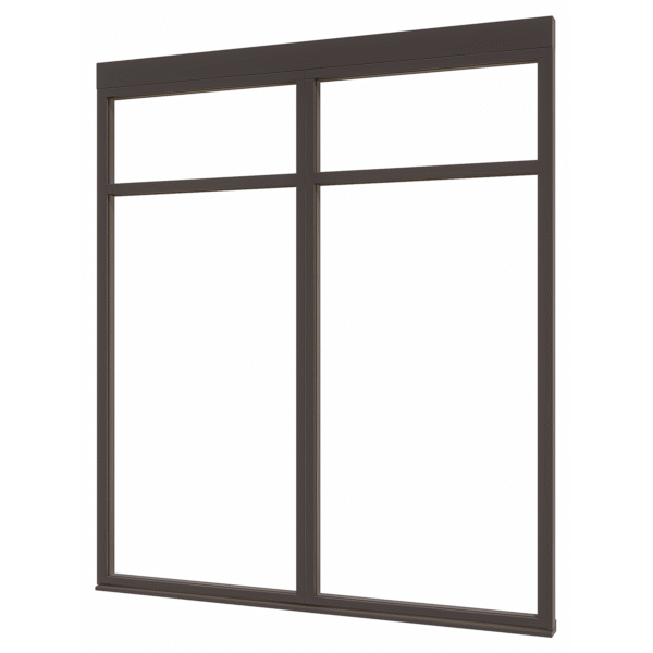 douglas steellook glaswand p 00 (1980x2300) + stelkozijnset zw gespoten (gelaagd dubbelglas) (kopie)