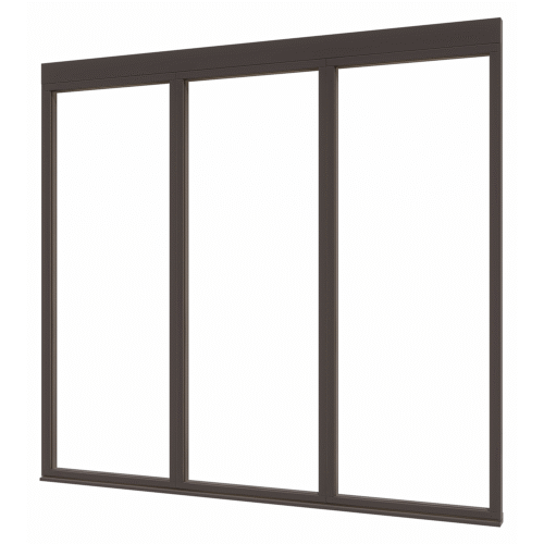 douglas steellook glaswand k 00 (2480x2300) + stelkozijnset zw gespoten (gelaagd dubbelglas)