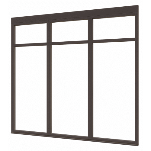 douglas steellook glaswand k 01 (2480x2300) + stelkozijnset zw gespoten (gelaagd dubbelglas)