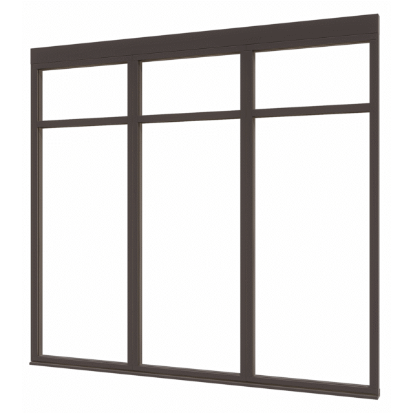 douglas steellook glaswand k 01 (2480x2300) + stelkozijnset zw gespoten (gelaagd dubbelglas)
