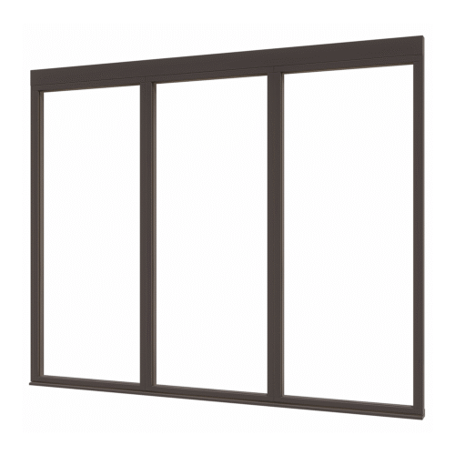 douglas steellook glaswand r 00 (2980x2300) + stelkozijnset zw gespoten (gelaagd dubbelglas)