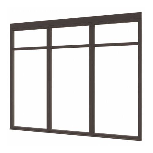 douglas steellook glaswand r 00 (2980x2300) + stelkozijnset zw gespoten (gelaagd dubbelglas) (kopie)