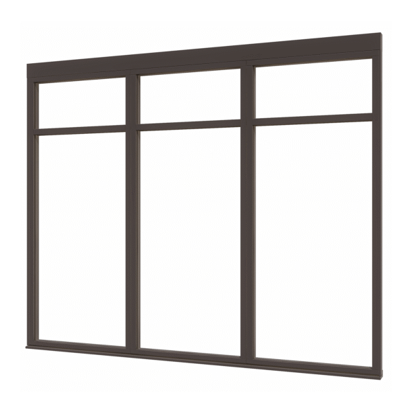 douglas steellook glaswand r 00 (2980x2300) + stelkozijnset zw gespoten (gelaagd dubbelglas) (kopie)