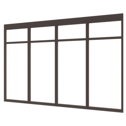 douglas steellook glaswand t 00 (3480x2300) + stelkozijnset zw gespoten (gelaagd dubbelglas) (kopie)