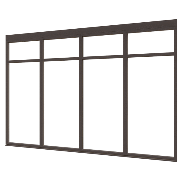 douglas steellook glaswand t 00 (3480x2300) + stelkozijnset zw gespoten (gelaagd dubbelglas) (kopie)