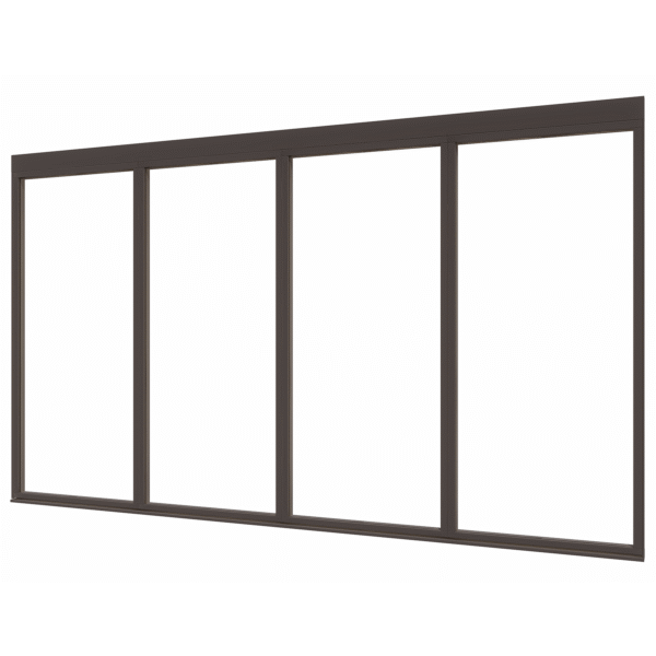 douglas steellook glaswand t 01 (3480x2300) + stelkozijnset zw gespoten (gelaagd dubbelglas) (kopie) (kopie)