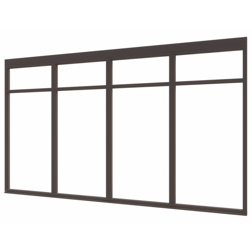 douglas steellook glaswand v 00 (3935x2300) + stelkozijnset zw gespoten (gelaagd dubbelglas) (kopie)