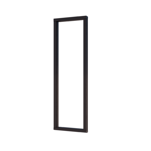 steellook zijlicht vastraam kozijnmaat 450x1450 sponningmaat 400x1400mm zwart gegrond (db glas)