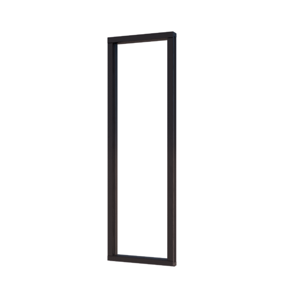 steellook zijlicht vastraam kozijnmaat 450x1450 sponningmaat 400x1400mm zwart gegrond (db glas)