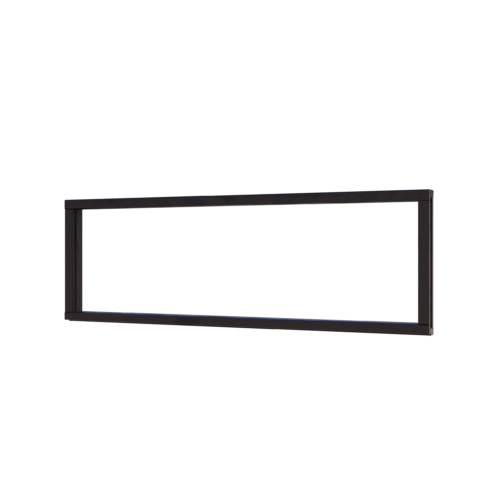 steellook zijlicht vastraam kozijnmaat 450x1450 sponningmaat 400x1400mm zwart gegrond (db glas)