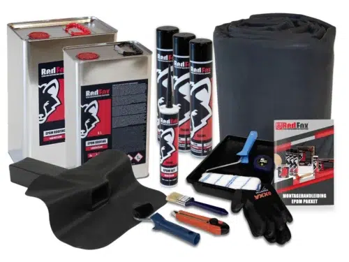 RedFox® EPDM compleet pakket 2,44 x 7M | contactlijm | stadsuitloop