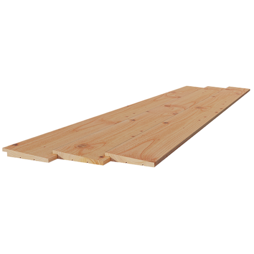 Sponningplank douglas 18x190x2300mm kunstmatig gedroogd, zichtzijde fijnbezaagd, Wit