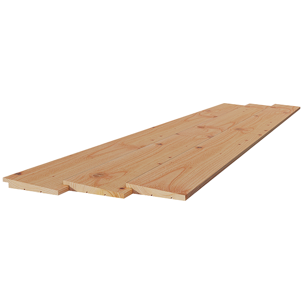Potdekselplanken douglas 10-20x142x4000mm onbehandeld, zichtzijde fijnbezaagd