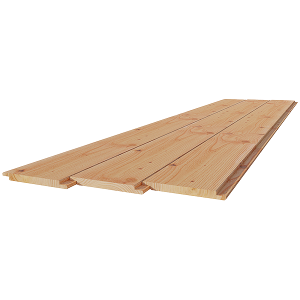 sponningplank douglas, 18x190x3000mm kunstmatig gedroogd, zichtzijde fijnbezaagd,onbehandeld