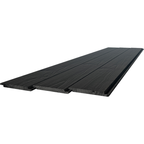 sponningplank douglas 18x190x2300mm kunstmatig gedroogd, zichtzijde fijnbezaagd, zwart