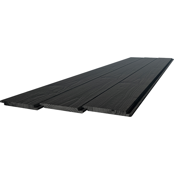 sponningplank douglas 18x190x2300mm kunstmatig gedroogd, zichtzijde fijnbezaagd, zwart